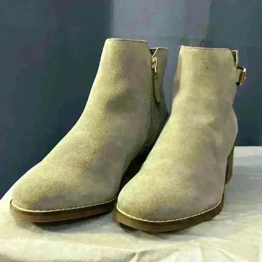 Cole Haan Grey Suede Ankle Boots